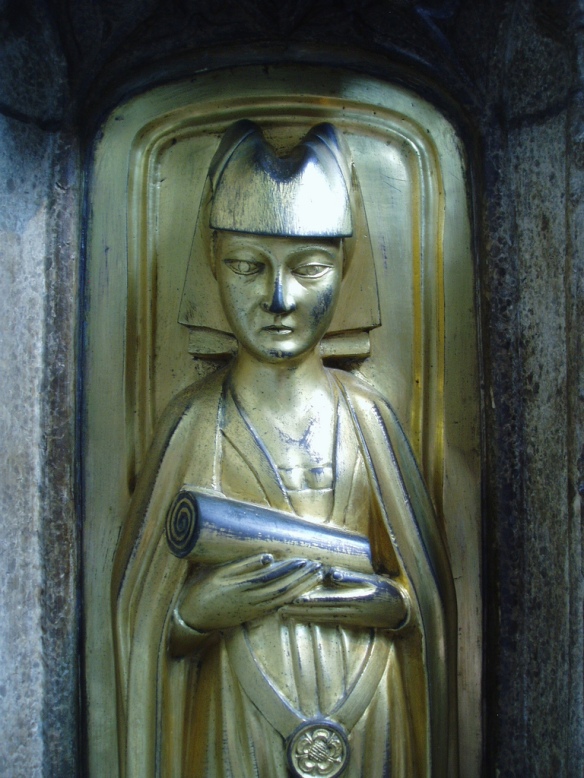 Cecily Neville, depicted on the tomb of her father in law Richard Beauchamp. Photo courtesy of Aidan McRae Thomson