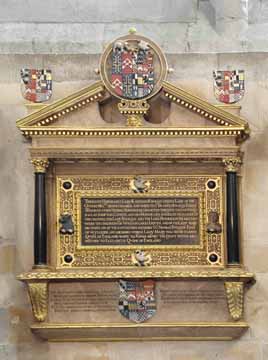 Memorial to Katherine Knollys in Westminster Abbey